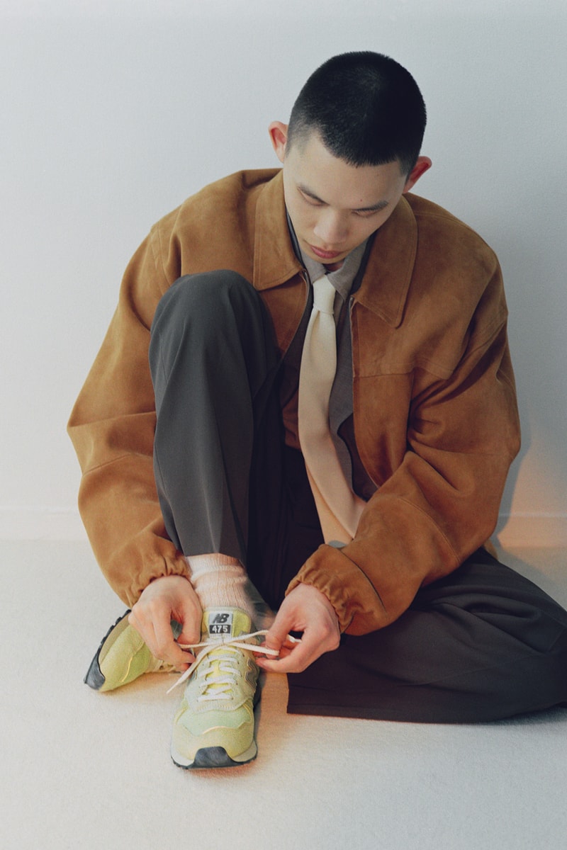 Closer Look at the AURALEE x New Balance 475 SS25 Collaboration japanese sneaker collaboration label wrpd 990v4 made in usa ryota iwai U475AR U475AE