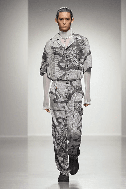 Feng Chen Wang Spring Summer 2025 Paris Fashion Week menswear converse collaboration runway show ugg