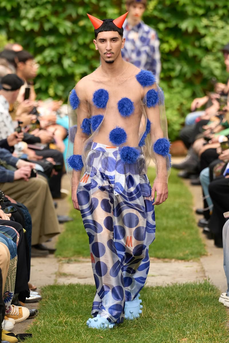 Walter Van Beirendonck Clowns Around for SS25 Collection Paris Fashion Week clown motifs youthful fun roses carnations foliage circus antwerp six