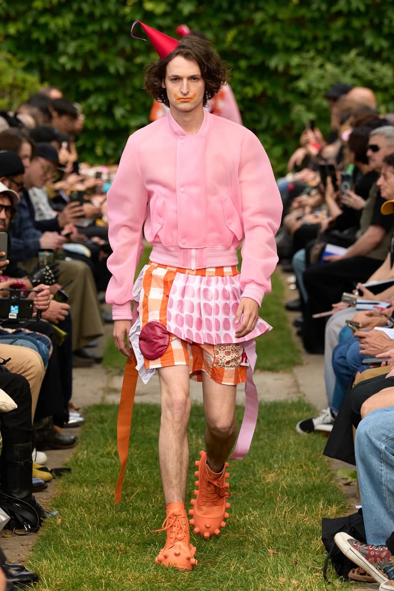 Walter Van Beirendonck Clowns Around for SS25 Collection Paris Fashion Week clown motifs youthful fun roses carnations foliage circus antwerp six