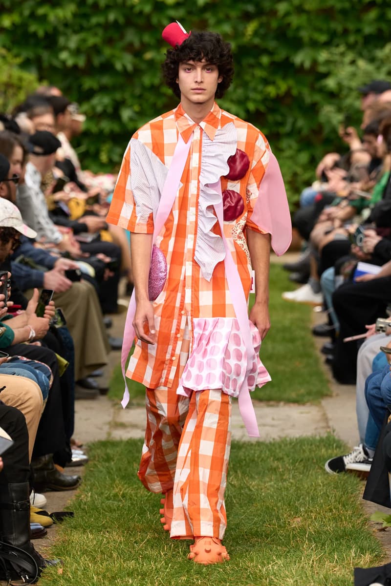 Walter Van Beirendonck Clowns Around for SS25 Collection Paris Fashion Week clown motifs youthful fun roses carnations foliage circus antwerp six