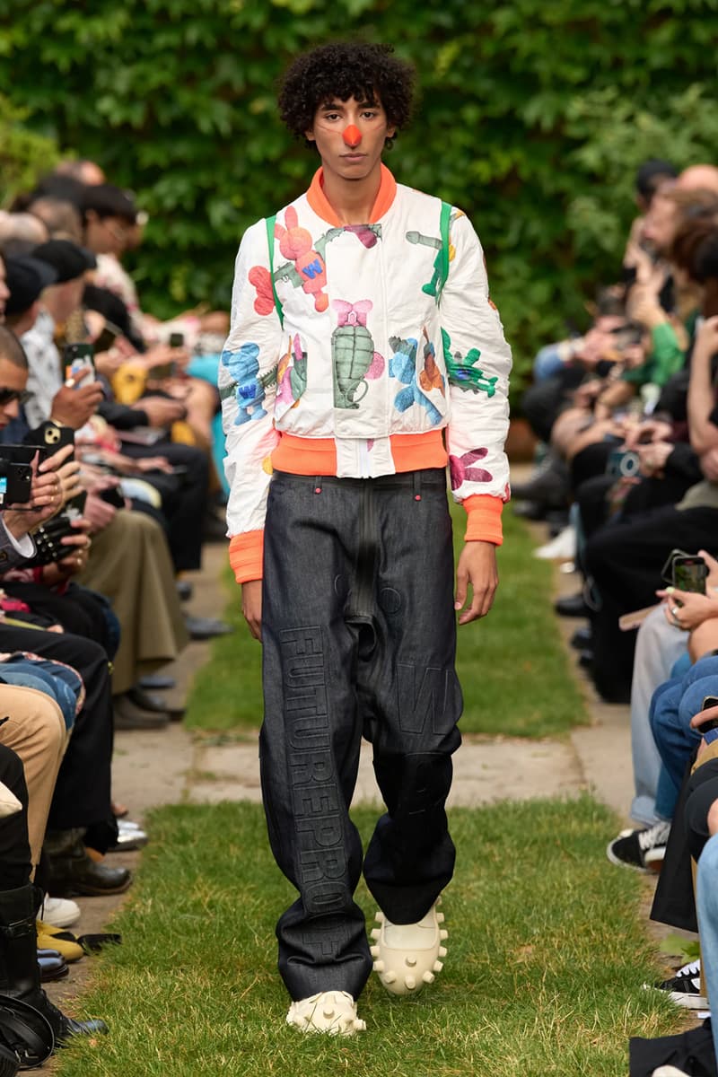 Walter Van Beirendonck Clowns Around for SS25 Collection Paris Fashion Week clown motifs youthful fun roses carnations foliage circus antwerp six