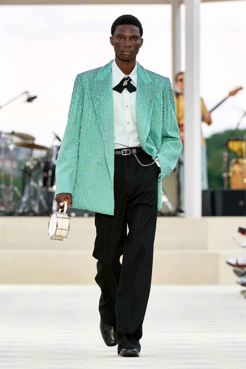 AMIRI SS25 Combines 19th Century Western Tropes Combines Western Tropes With the '70s Jazz Flair paris fashion week collection mike amiri The Yussef Dayes Experience maluma kyle kuzma french montana