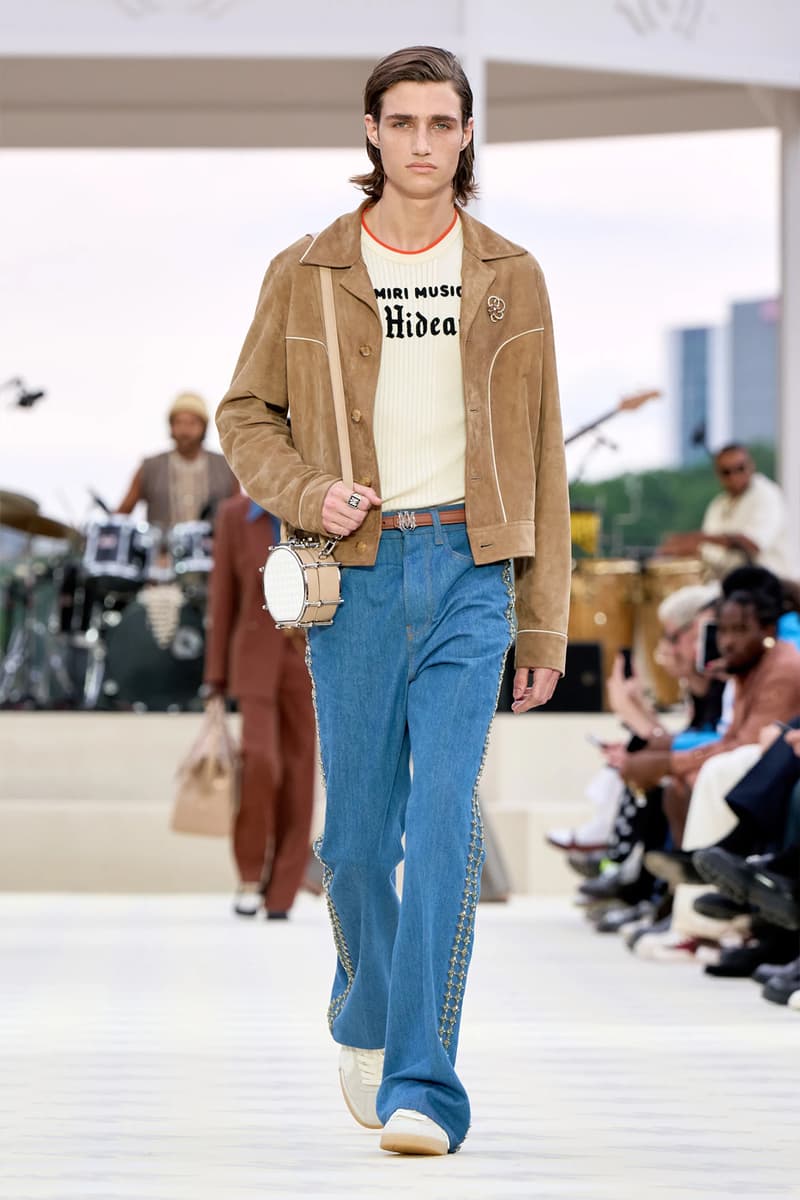 AMIRI SS25 Combines 19th Century Western Tropes Combines Western Tropes With the '70s Jazz Flair paris fashion week collection mike amiri The Yussef Dayes Experience maluma kyle kuzma french montana