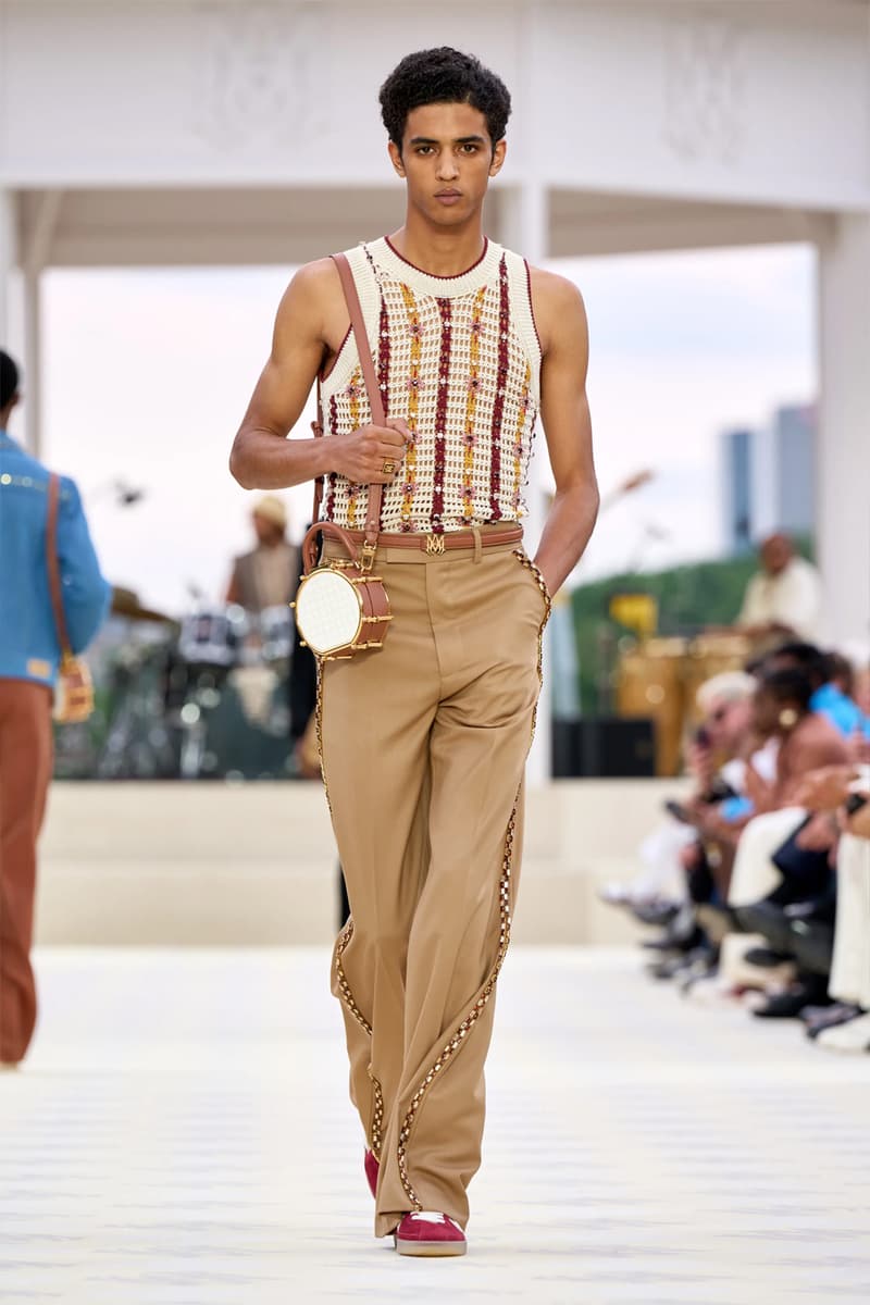 AMIRI SS25 Combines 19th Century Western Tropes Combines Western Tropes With the '70s Jazz Flair paris fashion week collection mike amiri The Yussef Dayes Experience maluma kyle kuzma french montana