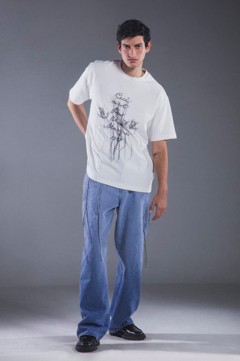 Pas Une Marque Crafts an "Embroidery of Disruption" for SS25 spring summer 2025 2024 paris collection link purchase website nahmias streetwear france french cargo hoodie knitwear vest utilitarian military online fashion week