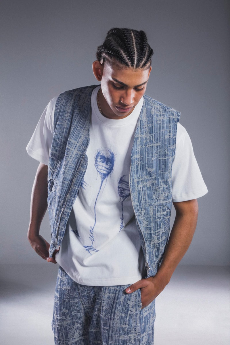 Pas Une Marque Crafts an "Embroidery of Disruption" for SS25 spring summer 2025 2024 paris collection link purchase website nahmias streetwear france french cargo hoodie knitwear vest utilitarian military online fashion week 