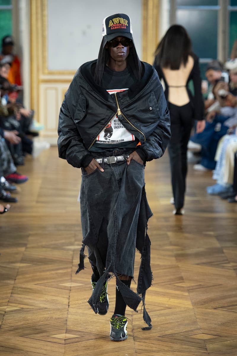 A$AP Rocky Makes Paris Fashion Week Debut with First AWGE Runway Collection Spring/Summer 2025 Paris fashion week ss25 pfw rihanna