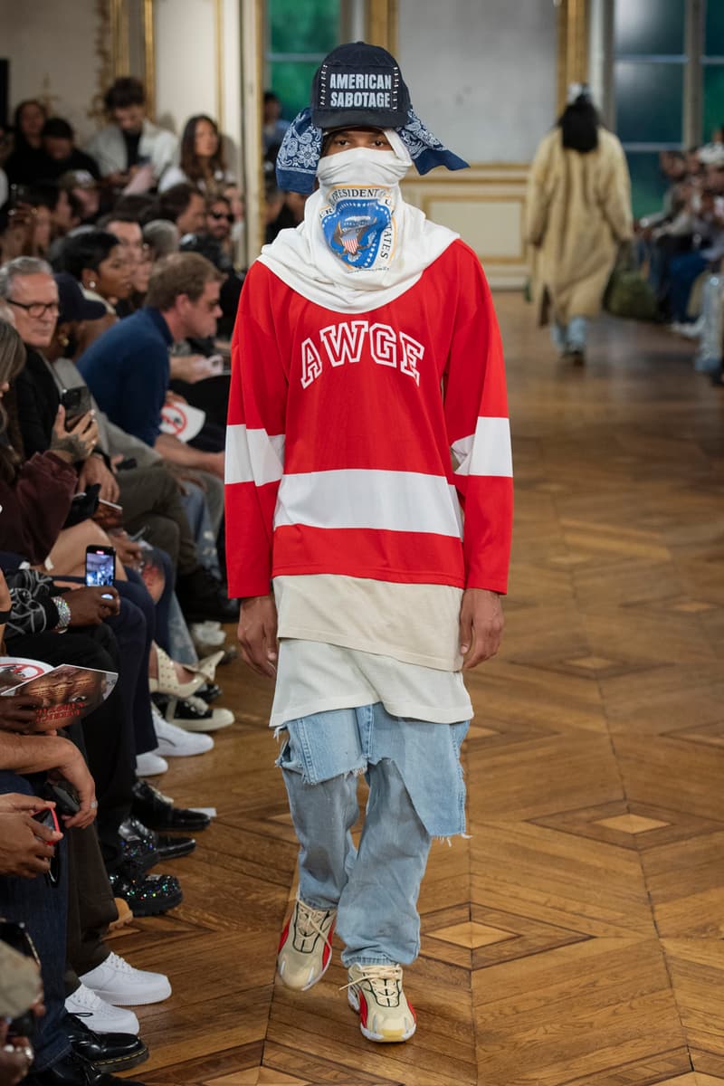 A$AP Rocky Makes Paris Fashion Week Debut with First AWGE Runway Collection Spring/Summer 2025 Paris fashion week ss25 pfw rihanna