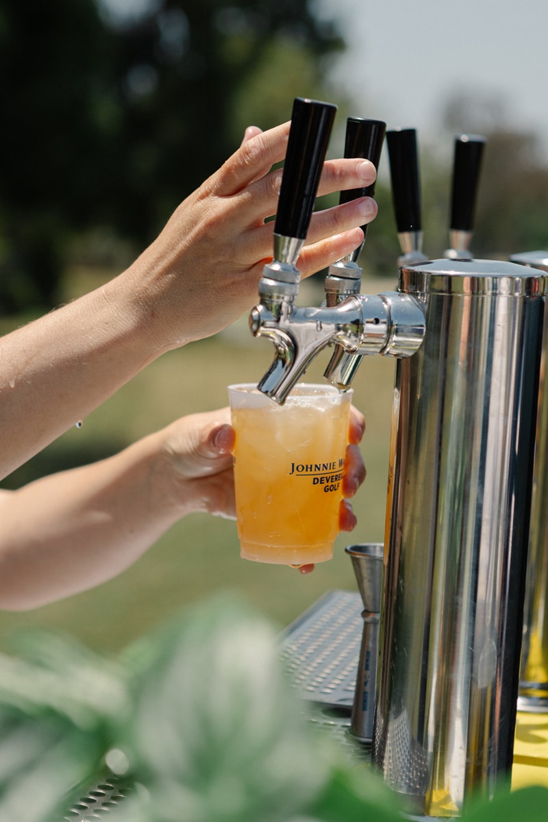 Johnnie Walker Whiskey Cocktail Bar Hypegolf Invitational Devereux Apparel Pop-Up Golf Bar