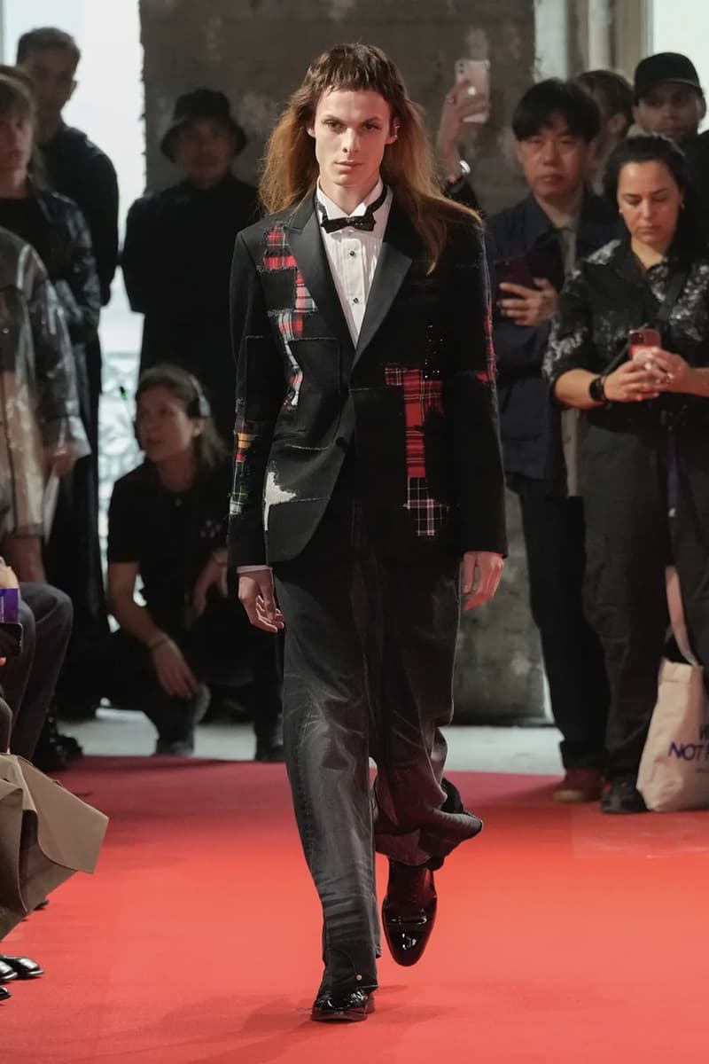 Junya Watanabe SS25 Paris Fashion Week Collection japanese brand cdghp collaborations punk denim tuxedos patchwork