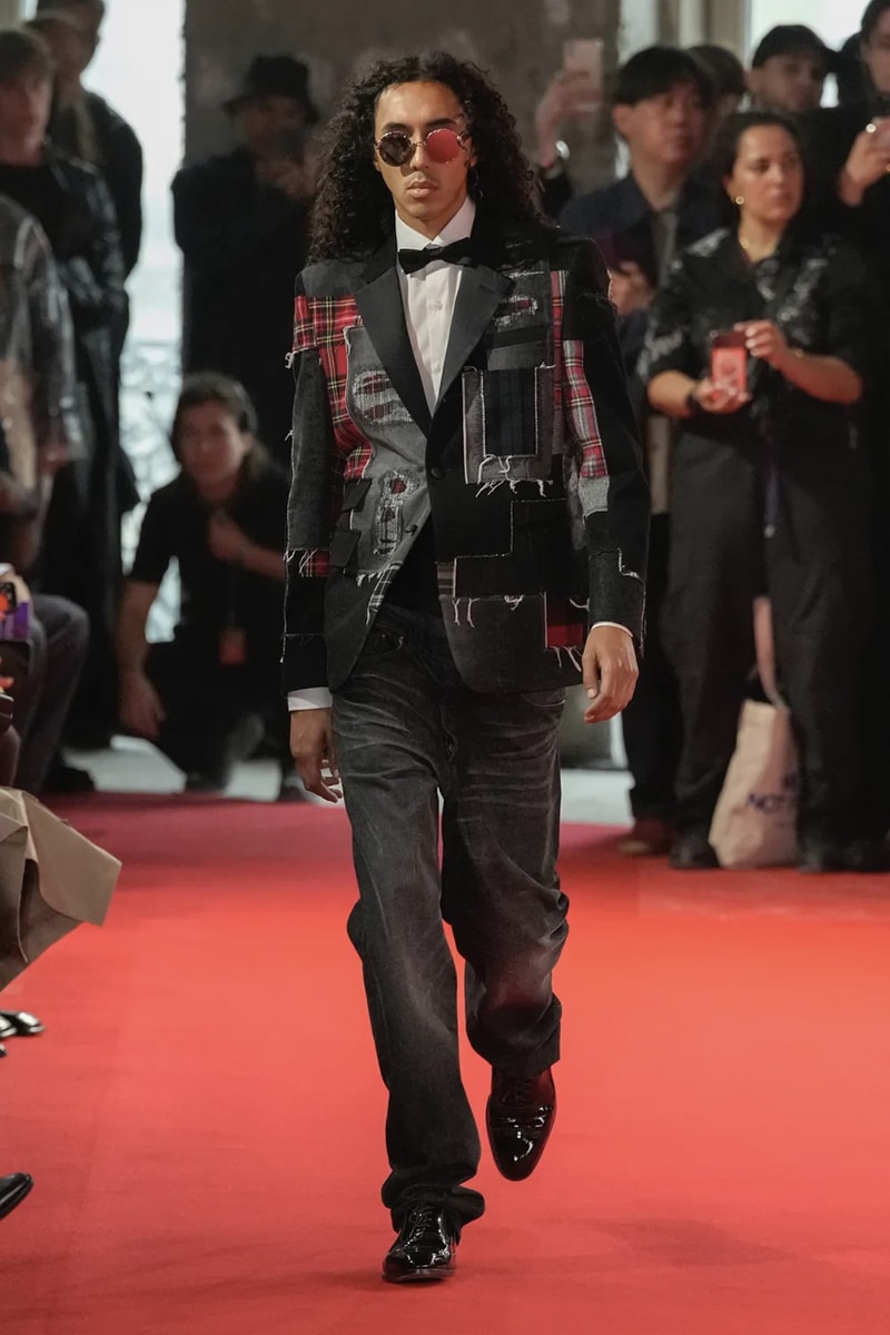 Junya Watanabe SS25 Paris Fashion Week Collection japanese brand cdghp collaborations punk denim tuxedos patchwork