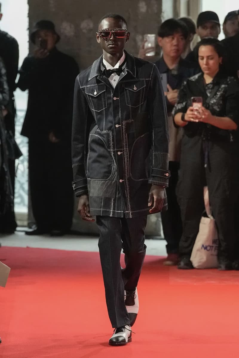 Junya Watanabe SS25 Paris Fashion Week Collection japanese brand cdghp collaborations punk denim tuxedos patchwork