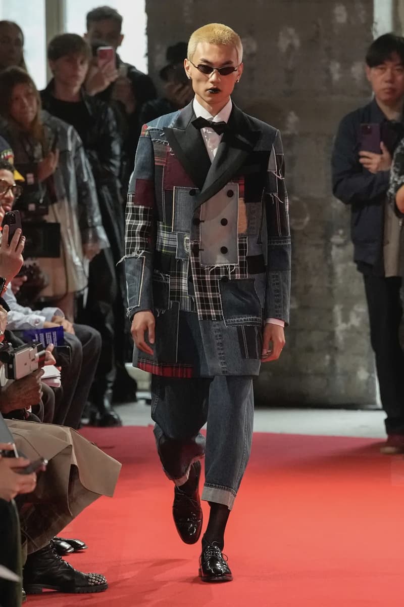 Junya Watanabe SS25 Paris Fashion Week Collection japanese brand cdghp collaborations punk denim tuxedos patchwork