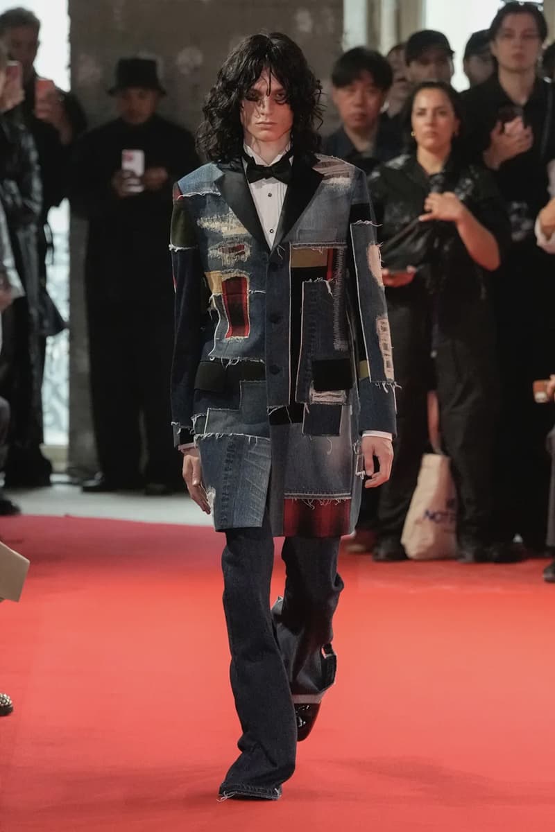 Junya Watanabe SS25 Paris Fashion Week Collection japanese brand cdghp collaborations punk denim tuxedos patchwork