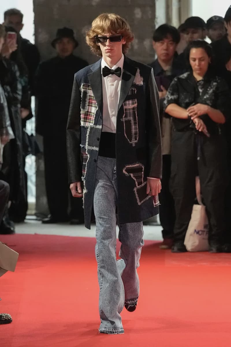 Junya Watanabe SS25 Paris Fashion Week Collection japanese brand cdghp collaborations punk denim tuxedos patchwork