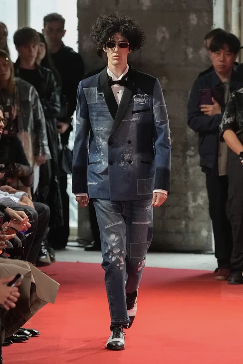 Junya Watanabe SS25 Paris Fashion Week Collection japanese brand cdghp collaborations punk denim tuxedos patchwork