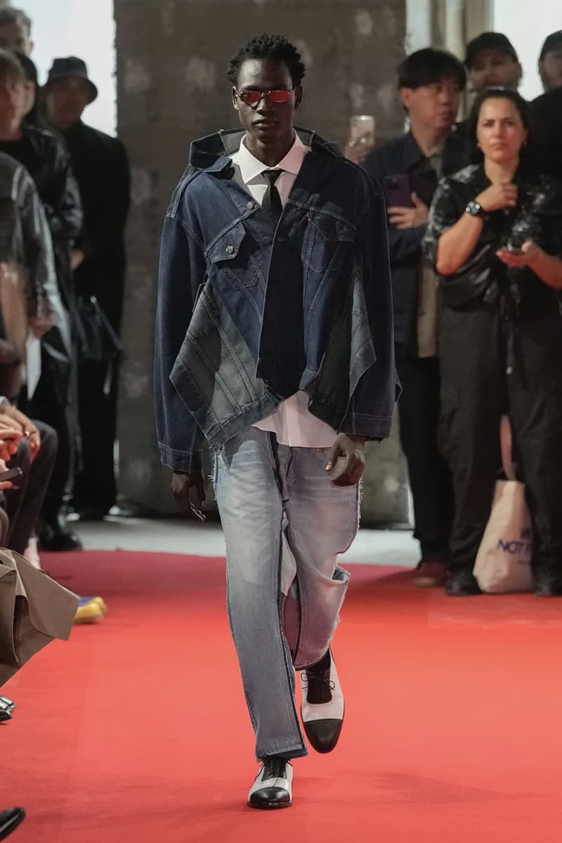 Junya Watanabe SS25 Paris Fashion Week Collection japanese brand cdghp collaborations punk denim tuxedos patchwork