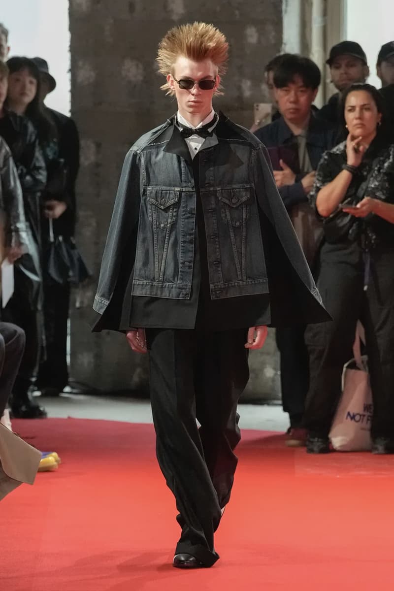 Junya Watanabe SS25 Paris Fashion Week Collection japanese brand cdghp collaborations punk denim tuxedos patchwork