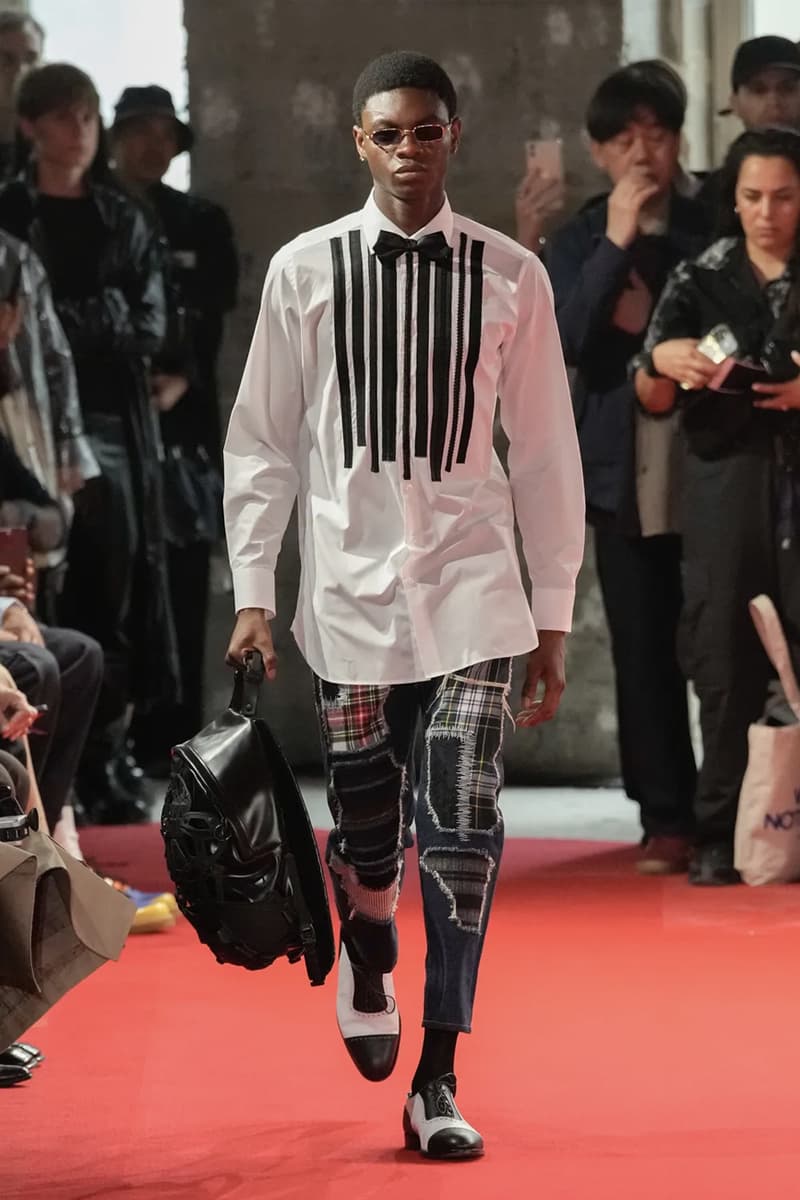 Junya Watanabe SS25 Paris Fashion Week Collection japanese brand cdghp collaborations punk denim tuxedos patchwork