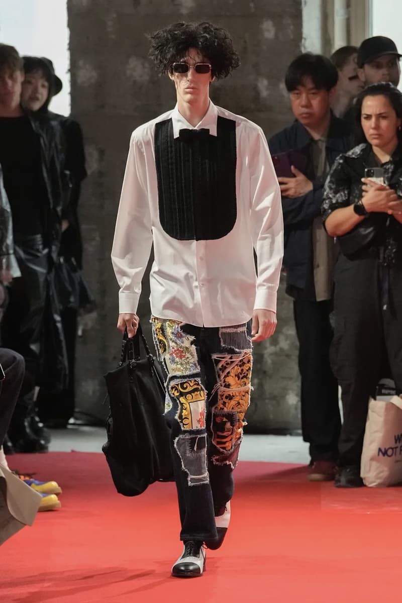 Junya Watanabe SS25 Paris Fashion Week Collection japanese brand cdghp collaborations punk denim tuxedos patchwork