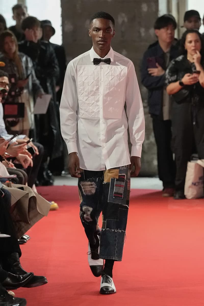 Junya Watanabe SS25 Paris Fashion Week Collection japanese brand cdghp collaborations punk denim tuxedos patchwork