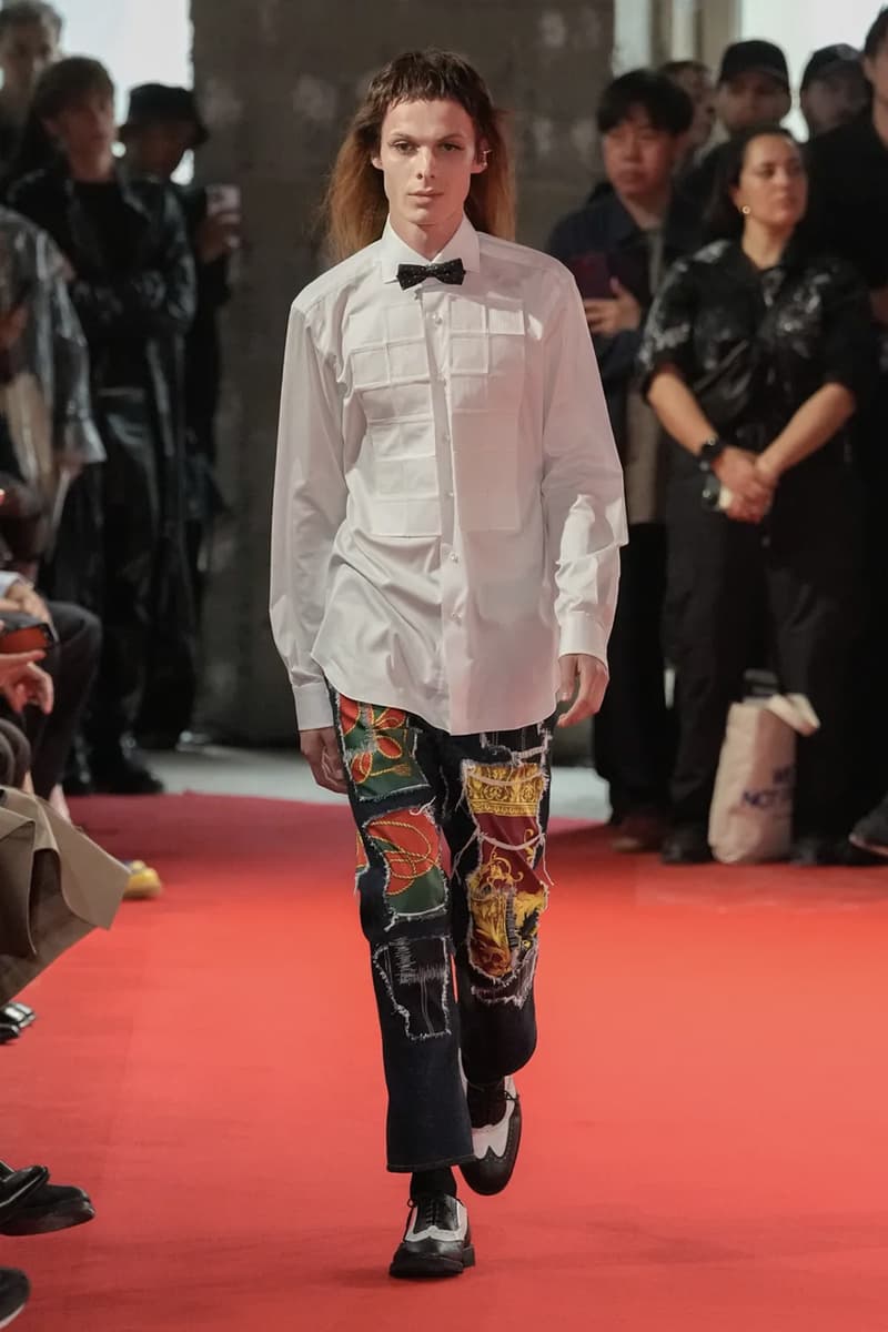 Junya Watanabe SS25 Paris Fashion Week Collection japanese brand cdghp collaborations punk denim tuxedos patchwork