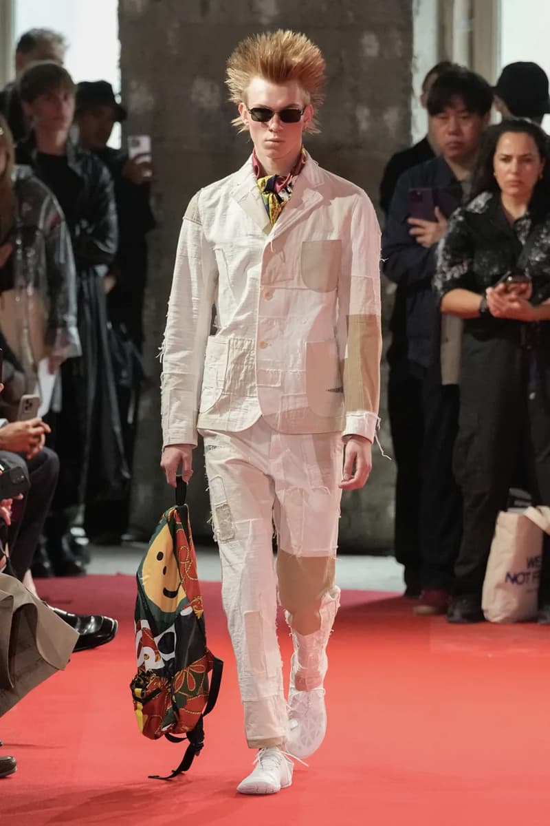 Junya Watanabe SS25 Paris Fashion Week Collection japanese brand cdghp collaborations punk denim tuxedos patchwork