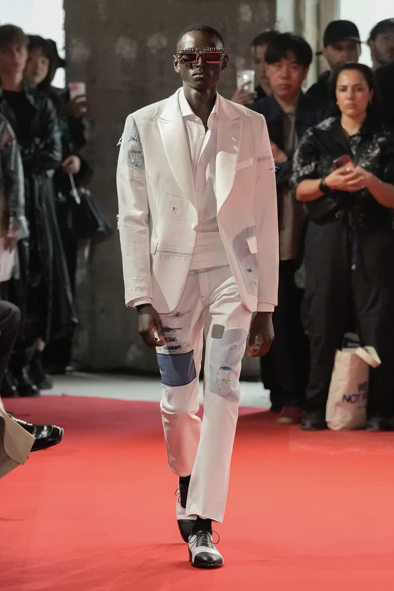 Junya Watanabe SS25 Paris Fashion Week Collection japanese brand cdghp collaborations punk denim tuxedos patchwork