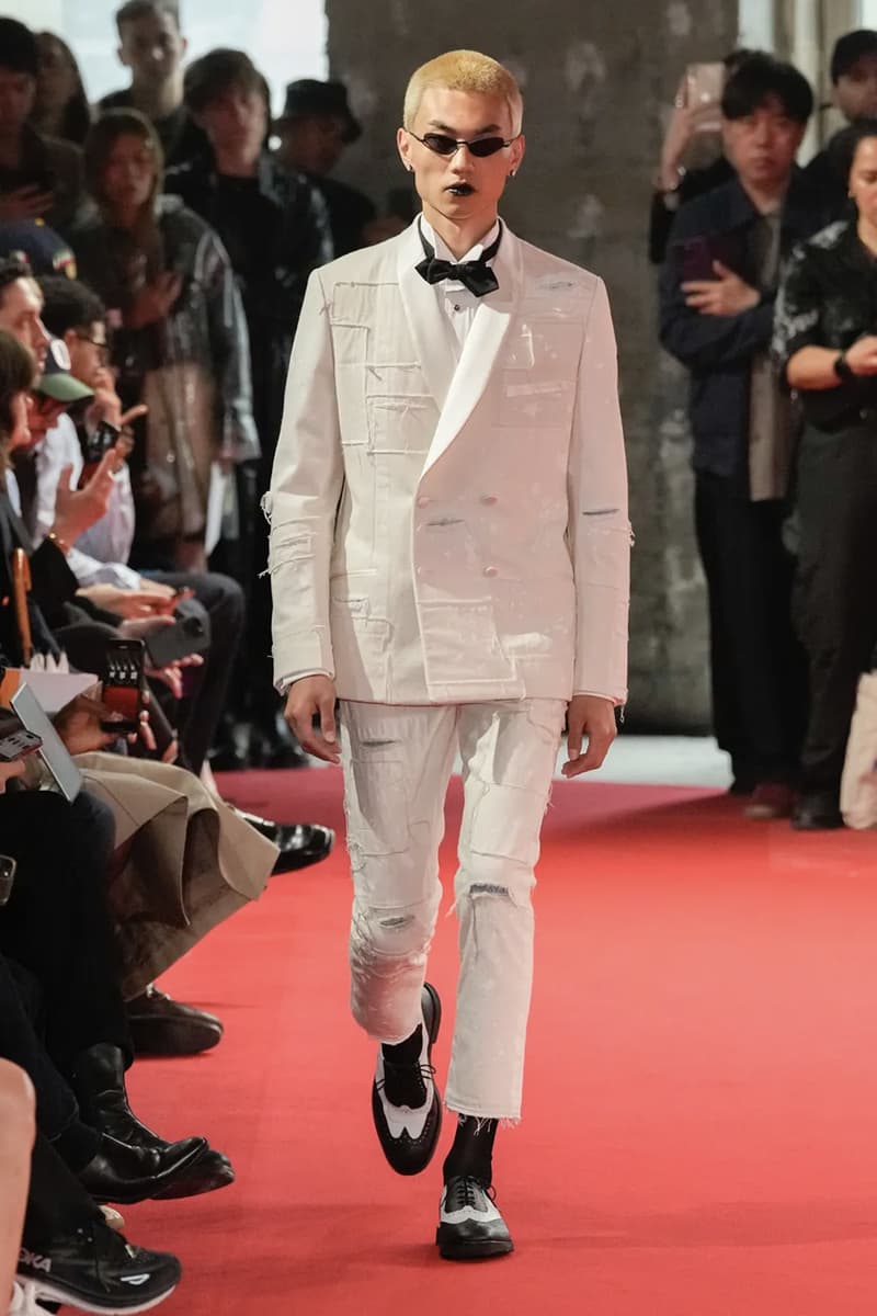 Junya Watanabe SS25 Paris Fashion Week Collection japanese brand cdghp collaborations punk denim tuxedos patchwork