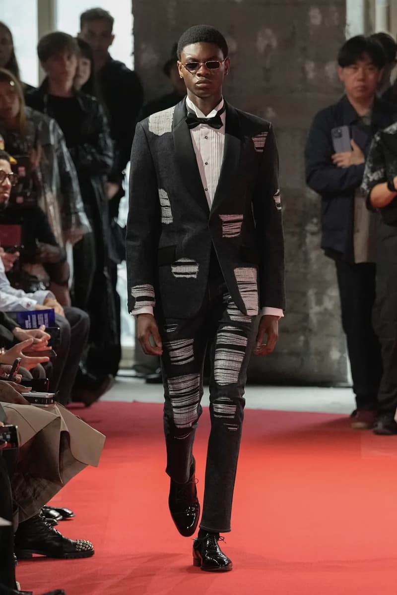 Junya Watanabe SS25 Paris Fashion Week Collection japanese brand cdghp collaborations punk denim tuxedos patchwork