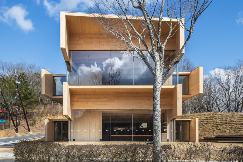 Kengo Kuma Kibi Kogen N SQUARE Co-Working Space Cafe Kibichuo Okayama Prefecture Kengo Kuma & Associates architecture interior design CLT panels 