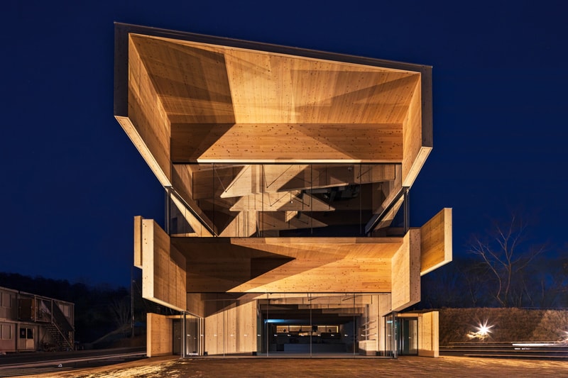 Kengo Kuma Kibi Kogen N SQUARE Co-Working Space Cafe Kibichuo Okayama Prefecture Kengo Kuma & Associates architecture interior design CLT panels 