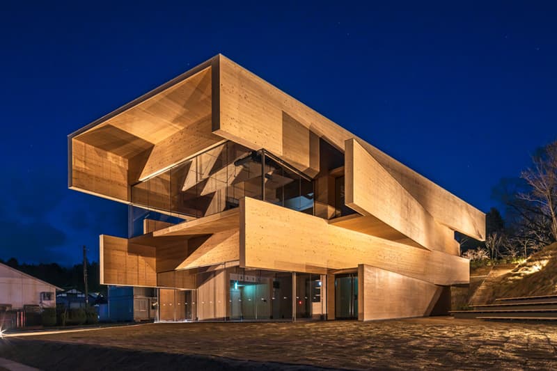 Kengo Kuma Kibi Kogen N SQUARE Co-Working Space Cafe Kibichuo Okayama Prefecture Kengo Kuma & Associates architecture interior design CLT panels 