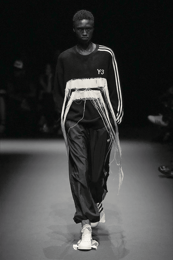 Y3 Spring Summer 2025 Paris Fashion Week menswear womenswear streetwear Adidas sportswear runway show