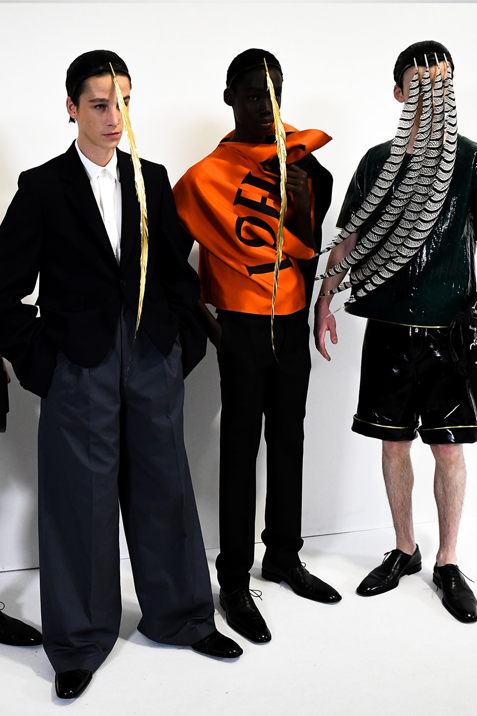 LOEWE SS25 Paris Fashion Week Jonathan Anderson Collection menswear feather radical silhouette opulent lvmh luxury