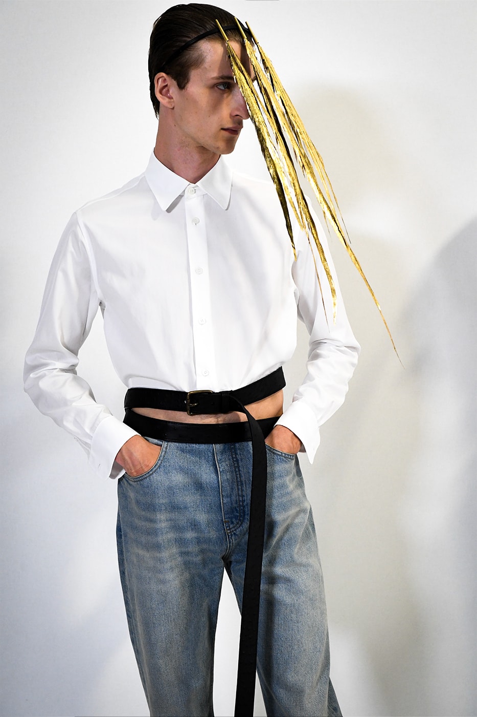 LOEWE SS25 Paris Fashion Week Jonathan Anderson Collection menswear feather radical silhouette opulent lvmh luxury