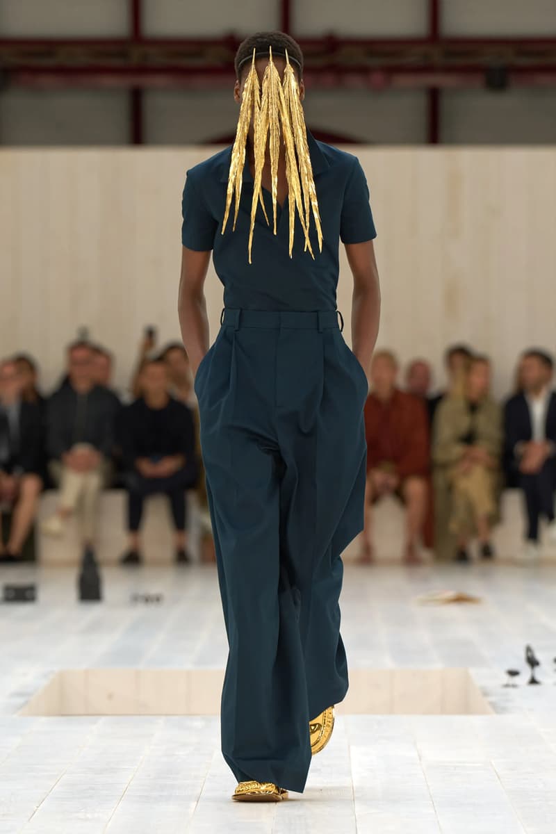 LOEWE SS25 Paris Fashion Week Jonathan Anderson Collection menswear feather radical silhouette opulent lvmh luxury