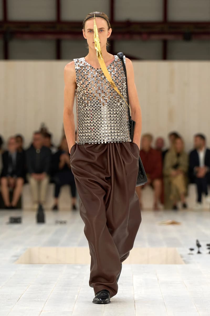 LOEWE SS25 Paris Fashion Week Jonathan Anderson Collection menswear feather radical silhouette opulent lvmh luxury