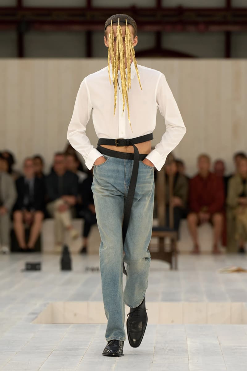 LOEWE SS25 Paris Fashion Week Jonathan Anderson Collection menswear feather radical silhouette opulent lvmh luxury