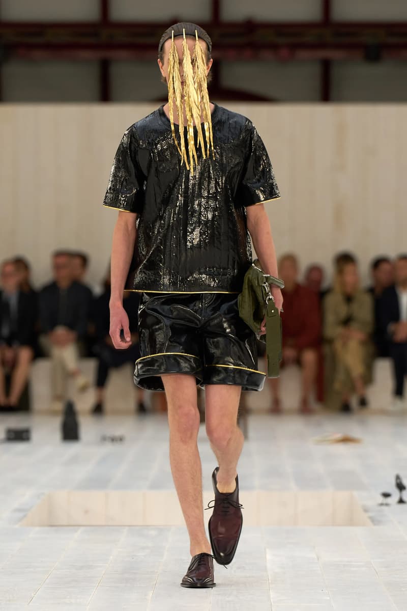 LOEWE SS25 Paris Fashion Week Jonathan Anderson Collection menswear feather radical silhouette opulent lvmh luxury