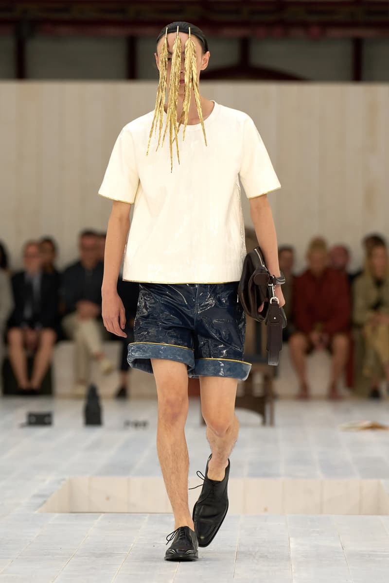 LOEWE SS25 Paris Fashion Week Jonathan Anderson Collection menswear feather radical silhouette opulent lvmh luxury