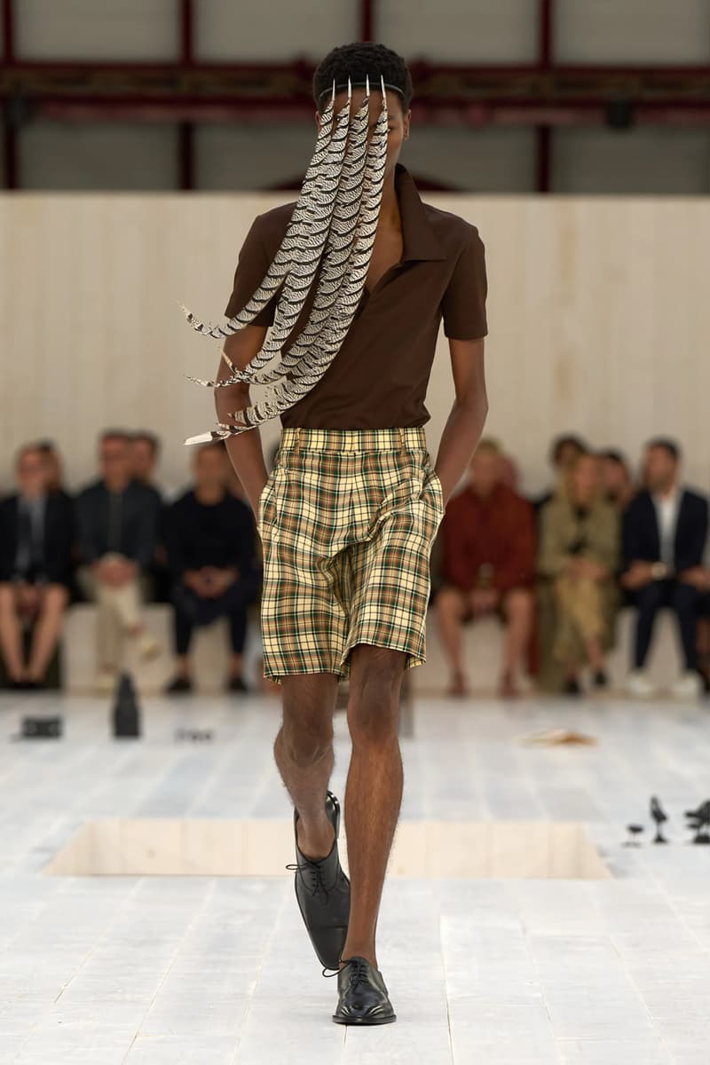 LOEWE SS25 Paris Fashion Week Jonathan Anderson Collection menswear feather radical silhouette opulent lvmh luxury