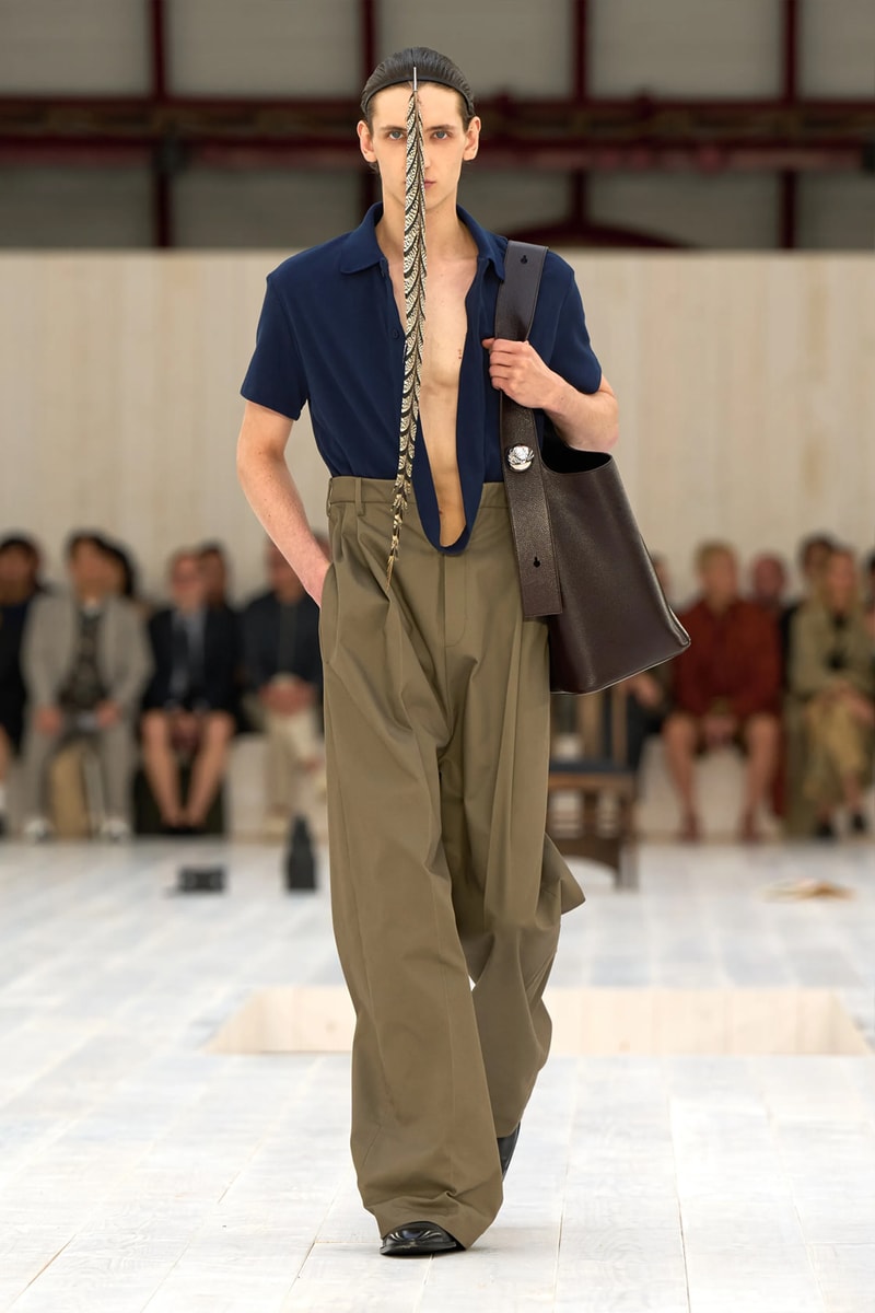 LOEWE SS25 Paris Fashion Week Jonathan Anderson Collection menswear feather radical silhouette opulent lvmh luxury