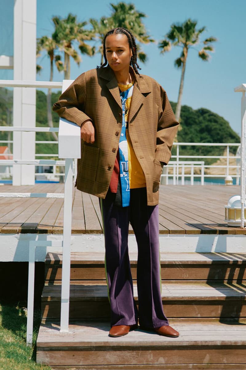 NEEDLES Reveals Striking Spring/Summer 2025 Collection paris release tracksuit fashion week jacket blazer pattern print button pants trouser skirt track suit sweat suit shorts shirt long short sleeve price drop lookbook nepenthes offering presentation capsule japan tokyo new york city nyc drop cop