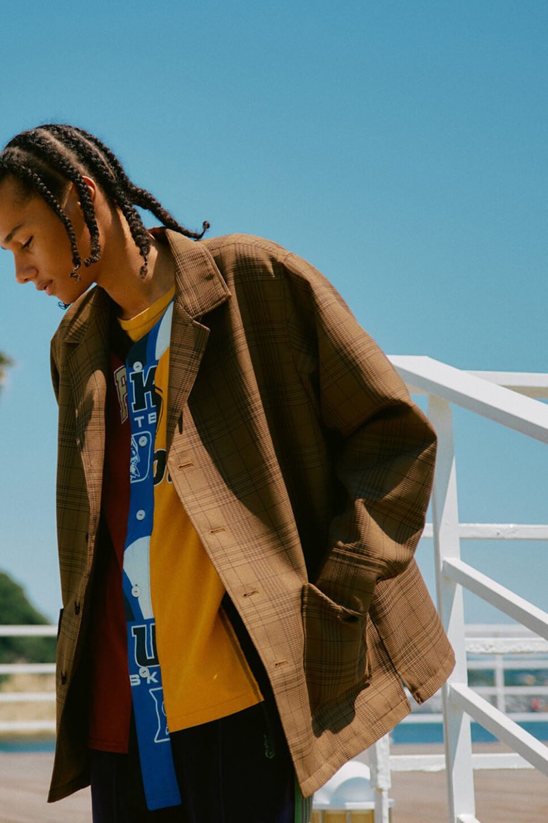 NEEDLES Reveals Striking Spring/Summer 2025 Collection paris release tracksuit fashion week jacket blazer pattern print button pants trouser skirt track suit sweat suit shorts shirt long short sleeve price drop lookbook nepenthes offering presentation capsule japan tokyo new york city nyc drop cop