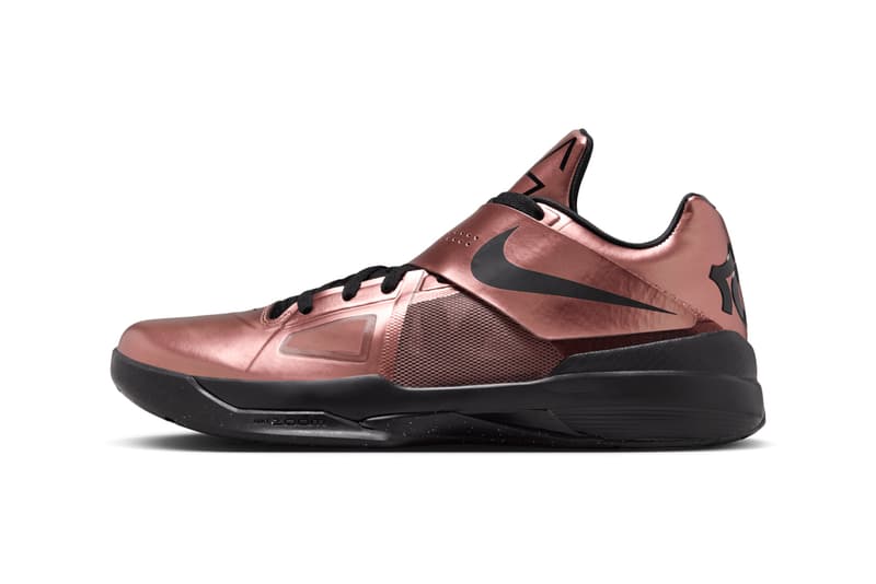 First Look at the Nike KD 4 "Christmas" FZ5913-800 metallic copper/black kevin durant nba easy money snipper