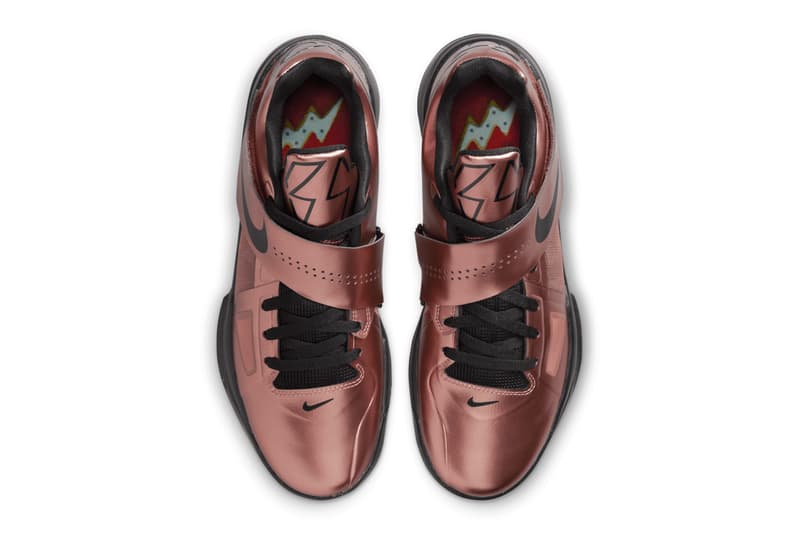 First Look at the Nike KD 4 "Christmas" FZ5913-800 metallic copper/black kevin durant nba easy money snipper