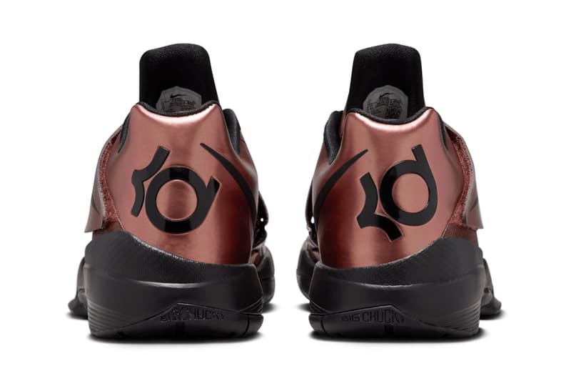 First Look at the Nike KD 4 "Christmas" FZ5913-800 metallic copper/black kevin durant nba easy money snipper