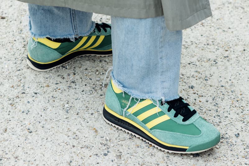 Best Footwear Trends at Paris Fashion Week Men's SS25 adidas wales bonner sambas gazelles nike uptempo shox asics cp company gel kayano new balance dior uggs denim tears